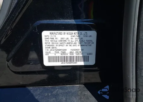 2014 Infiniti Q50 Hybrid Sport из США, поврежденный, VIN JN1AV7ARXEM702681